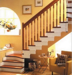 Classic solid wood stairs